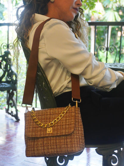 Manos libres francés en Tweed: Clásico y elegante - Miel