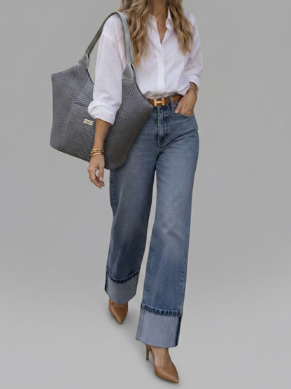 Bolso de Hombro Standard Ferrari: Ligero y elegante - Gris